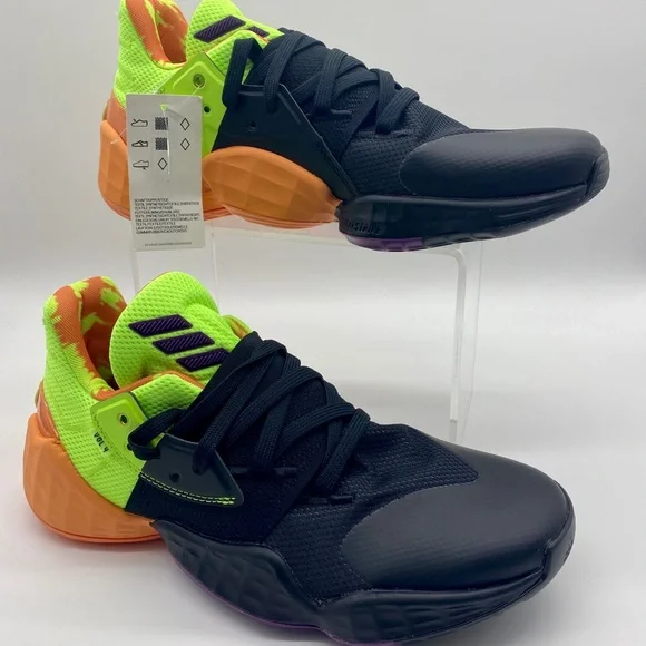 Adidas Harden Vol. 4 Core Black/Amber Men's Sz 8.5 - Picture 3 of 9